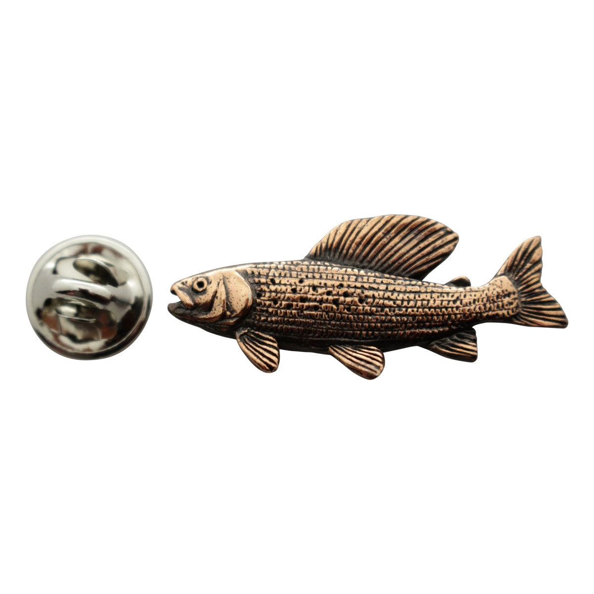 Grayling Pin ~ Antiqued Copper ~ Lapel Pin ~ Sarah's Treats & Treasures